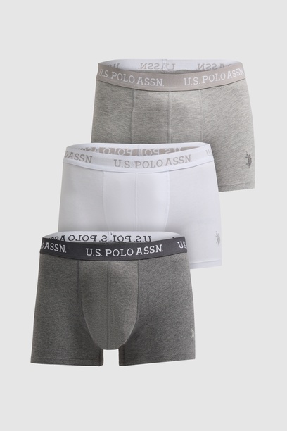 Erkek Antrasit Melanj 3'lü Boxer Takımı