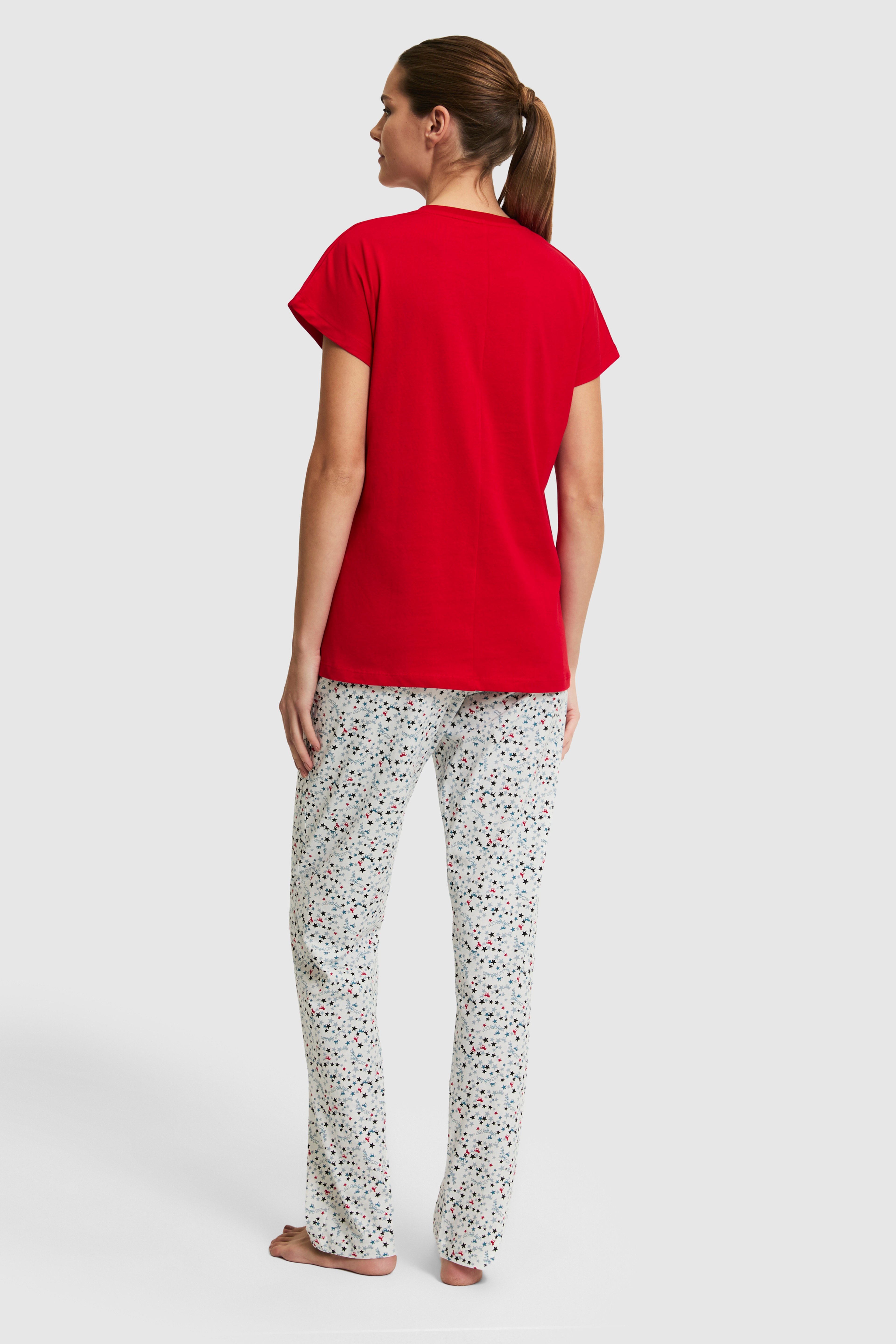 Kadın Kırmızı Pijama Takımı - Image 5