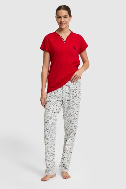 Kadın Kırmızı Pijama Takımı