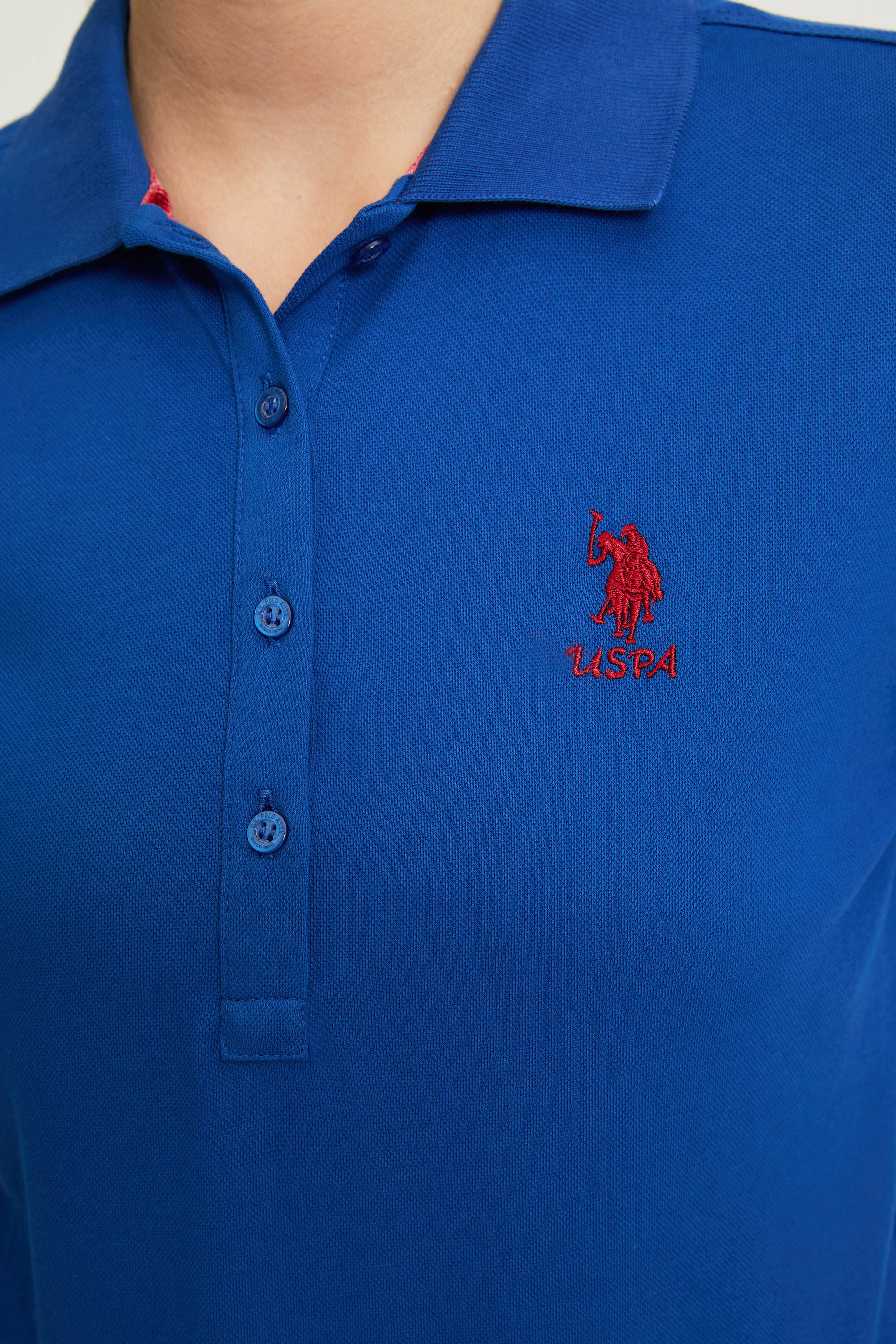 Kadın Saks Basic Polo Yaka Sweatshirt - Image 6