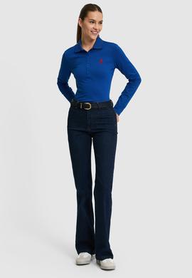 Kadın Saks Basic Polo Yaka Sweatshirt - 50271573024