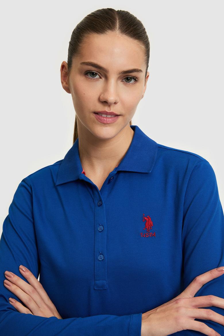 Kadın Saks Basic Polo Yaka Sweatshirt - 50271573024