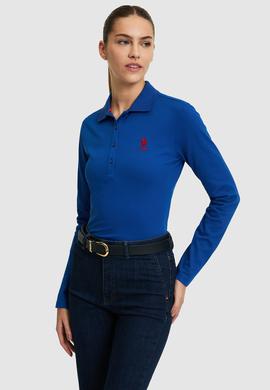 Kadın Saks Basic Polo Yaka Sweatshirt - 50271573024