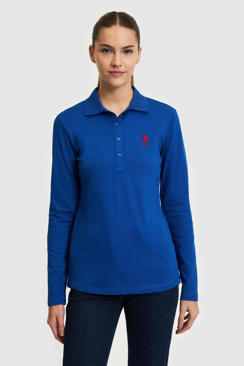 Kadın Saks Basic Polo Yaka Sweatshirt - 50271573024