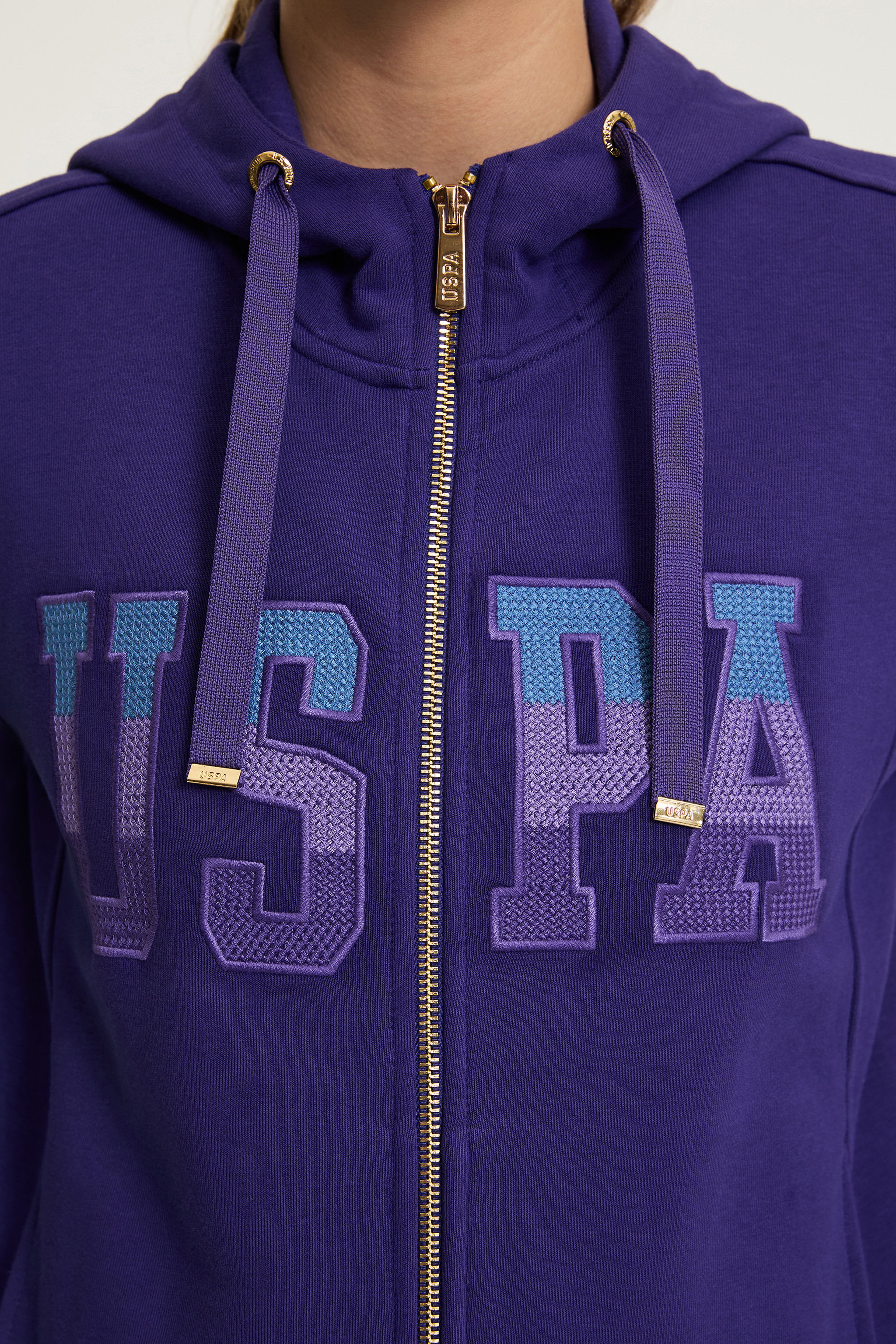 Kadın Mor Basic Sweatshirt - Image 6