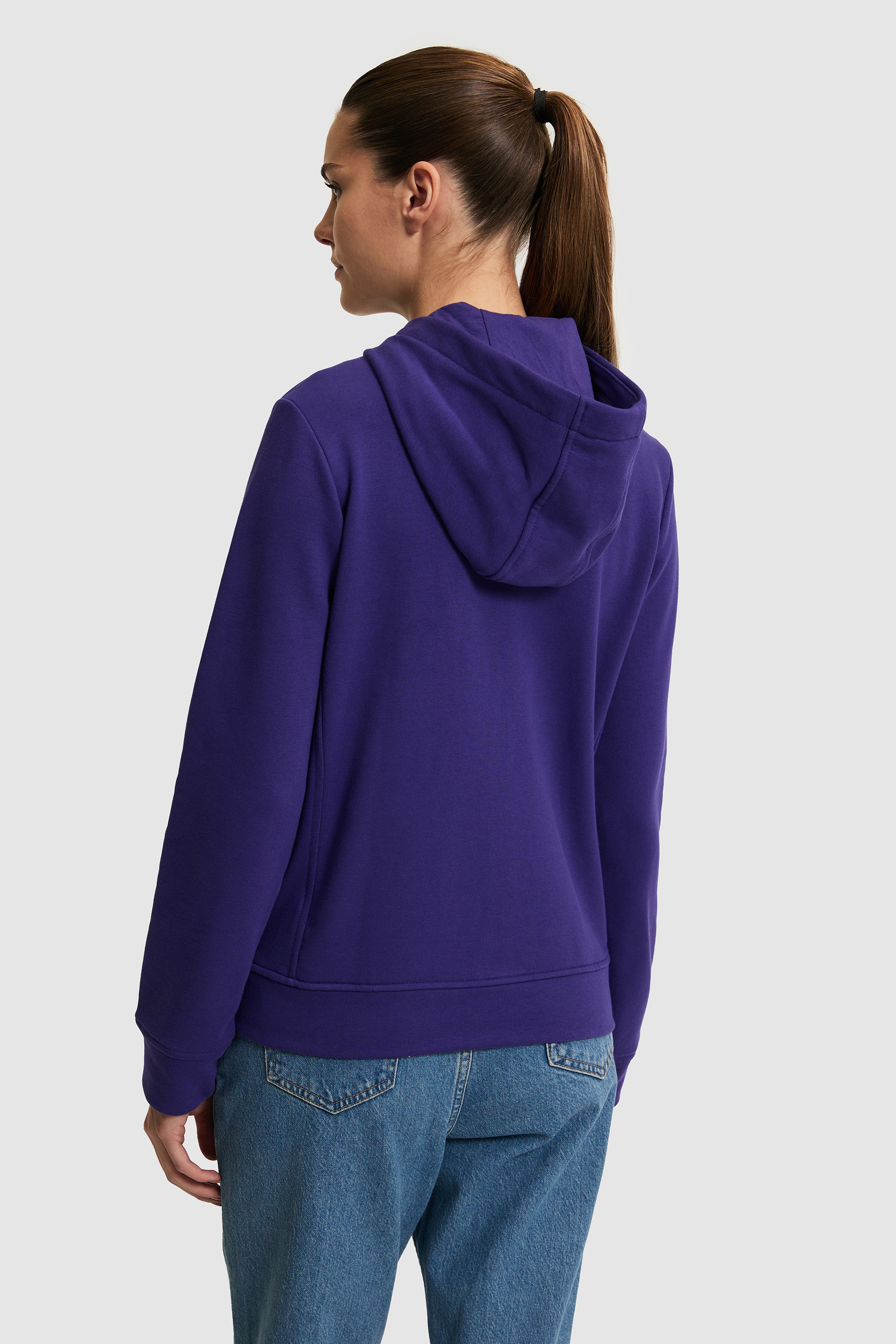 Kadın Mor Basic Sweatshirt - Image 5