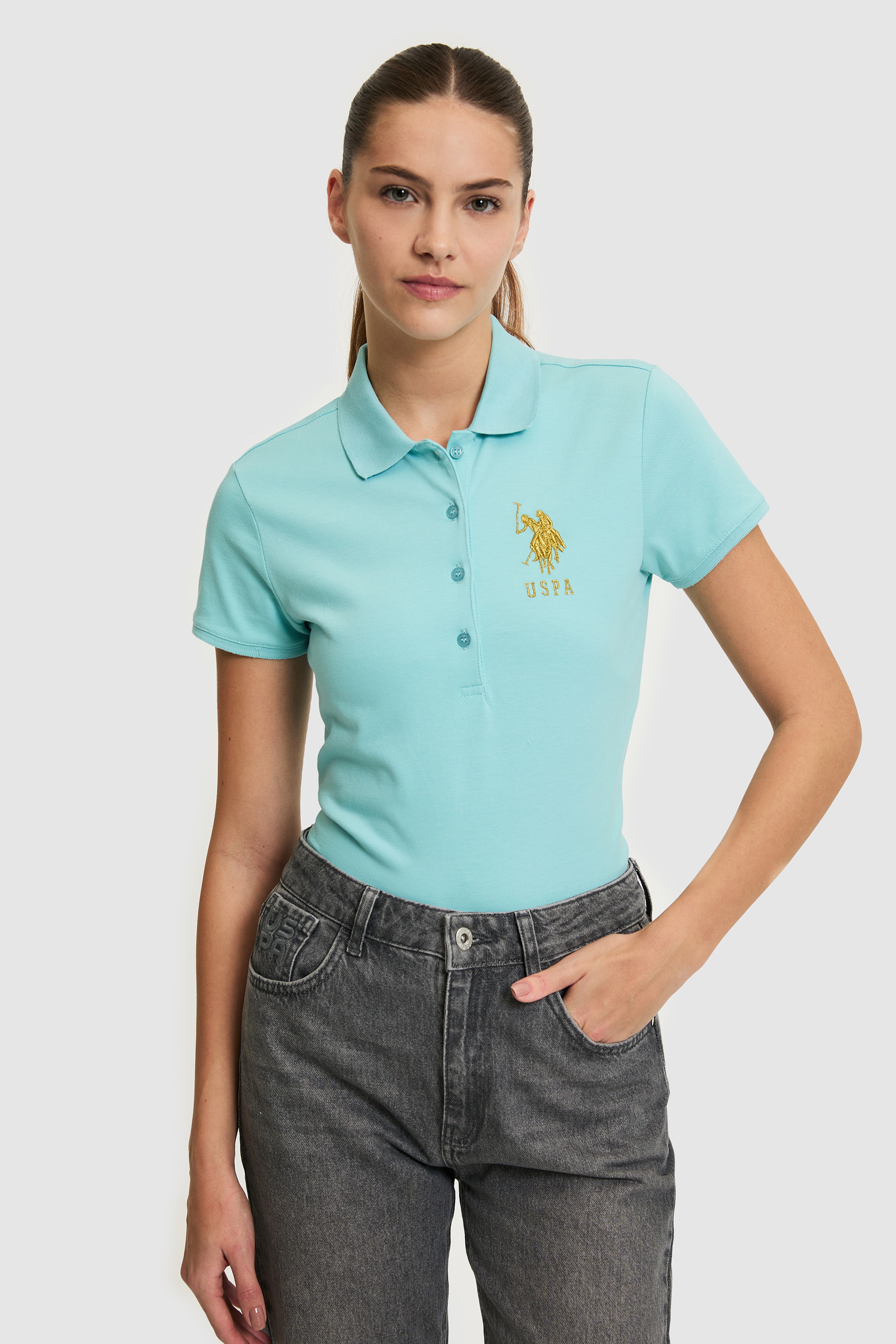 Kadın Aqua Basic Tişört - Image 1
