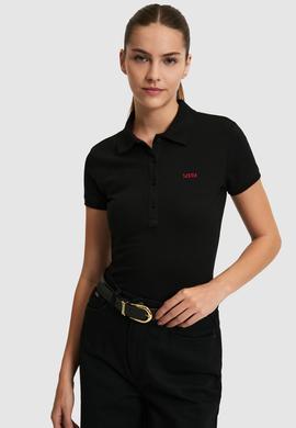 Kadın Siyah Basic Tişört - 50323461133