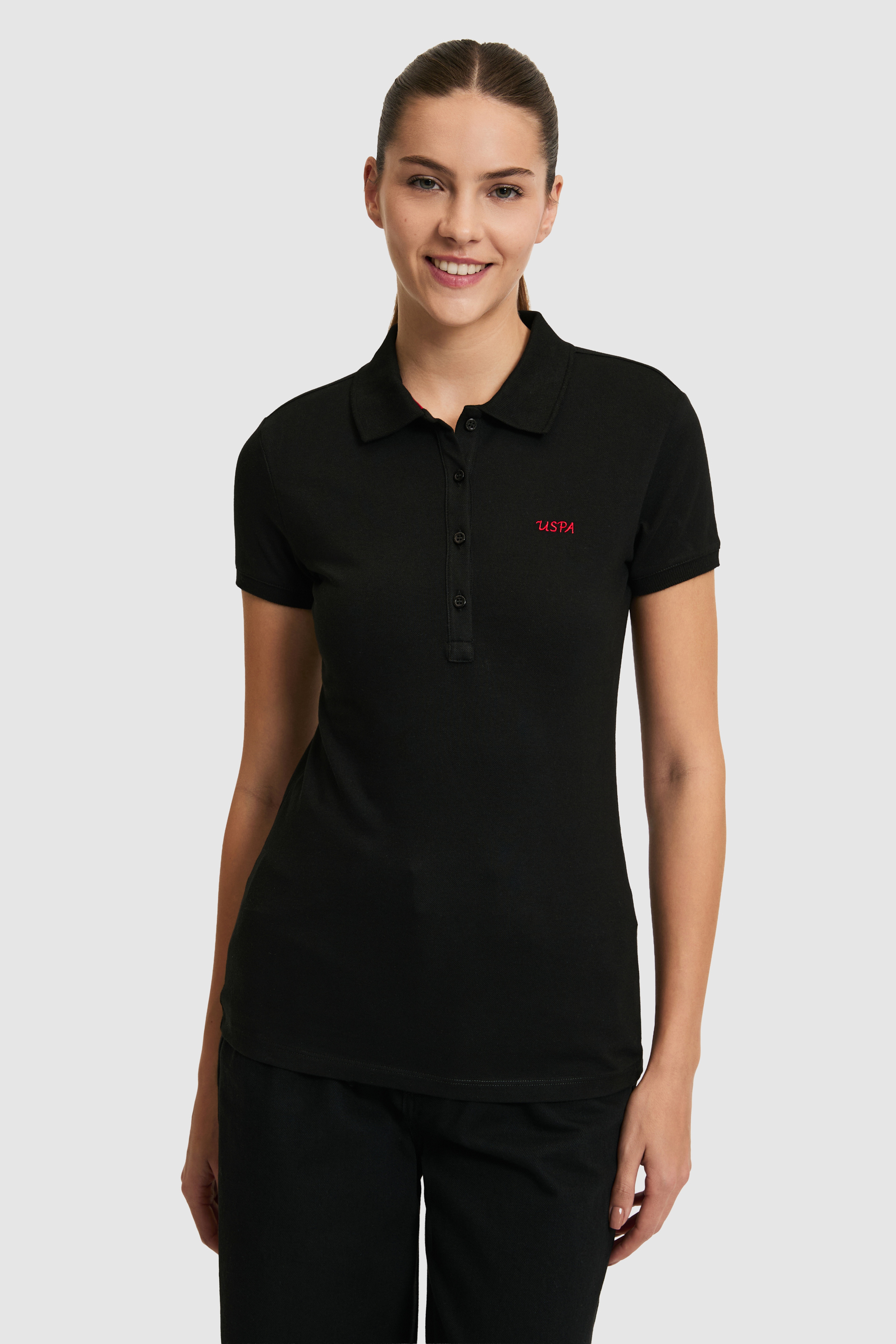 Kadın Siyah Basic Tişört - Image 3