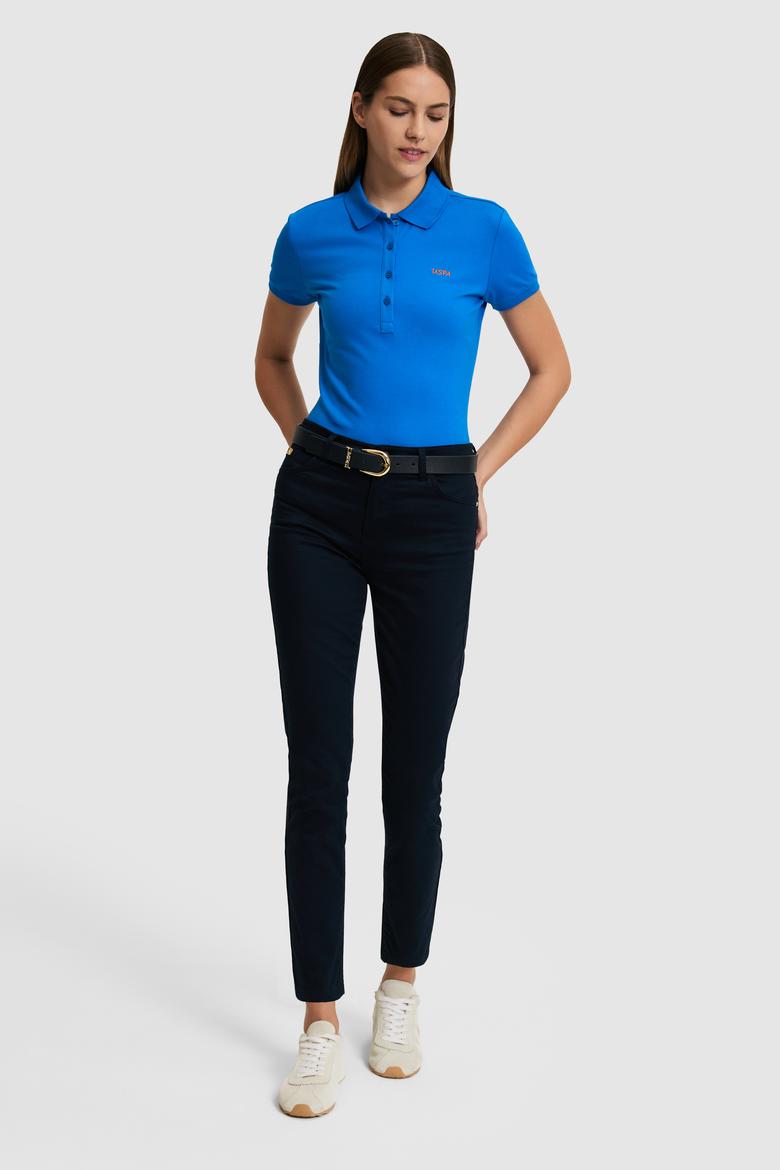 Kadın Kobalt Mavi Basic Tişört - 50323461155