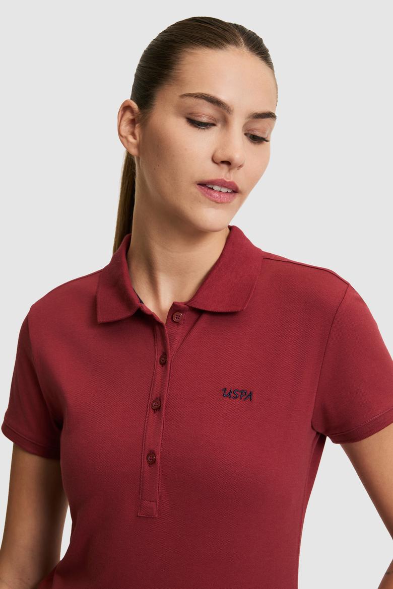 Kadın Vişne Basic Tişört - 50323461207