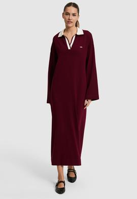 Kadın Bordo Triko Elbise - 50314769013