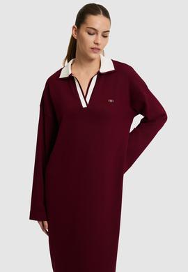 Kadın Bordo Triko Elbise - 50314769013
