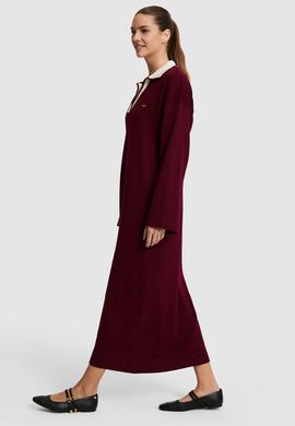 Kadın Bordo Triko Elbise - 50314769013