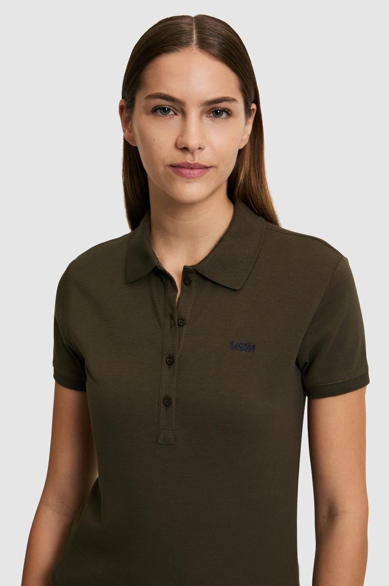 Kadın Koyu Haki Basic Tişört