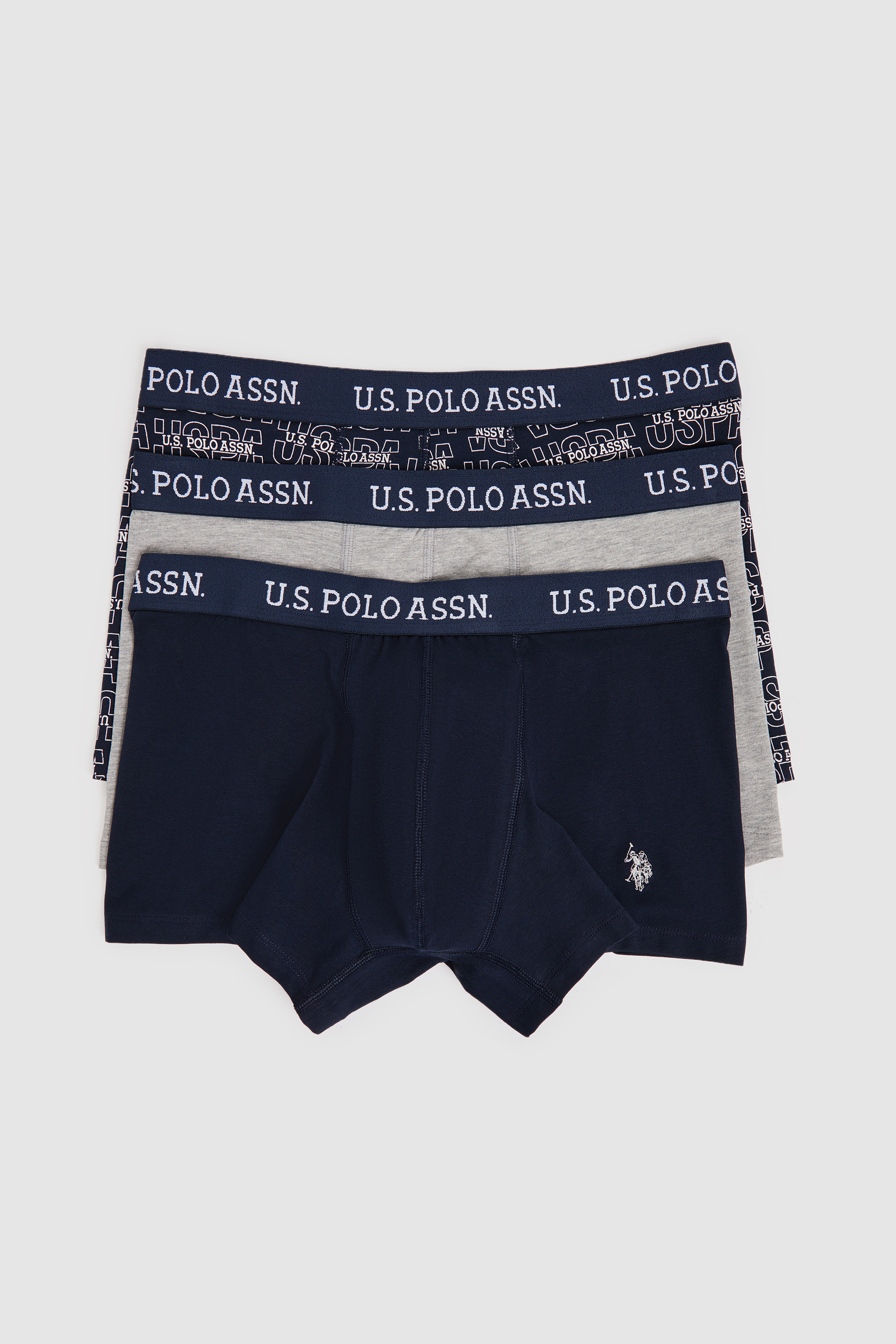 Erkek Lacivert 3'lü Boxer Takımı