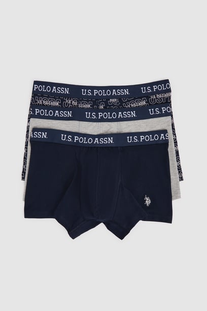 Erkek Lacivert 3'lü Boxer Takımı