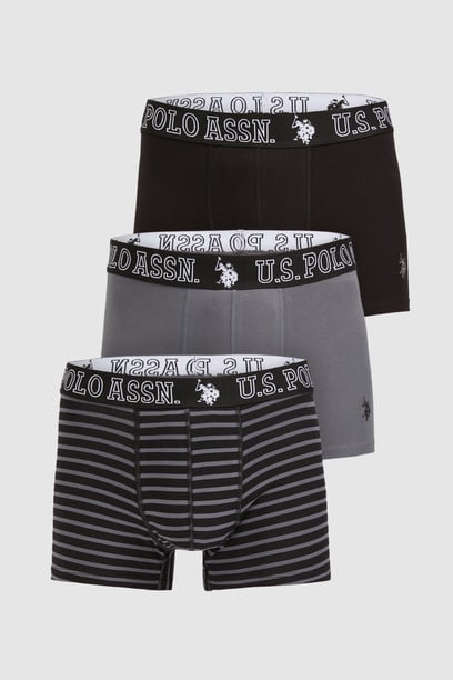 Erkek Siyah 3'lü Boxer Takımı