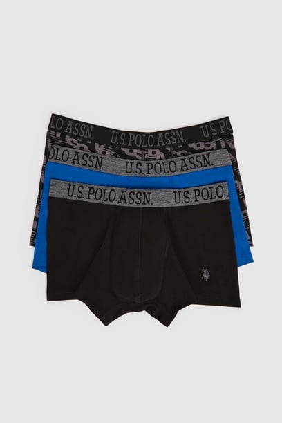 Erkek Siyah 3'lü Boxer Takımı