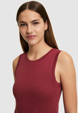 Kadın Vişne Basic Tişört - 50323534160
