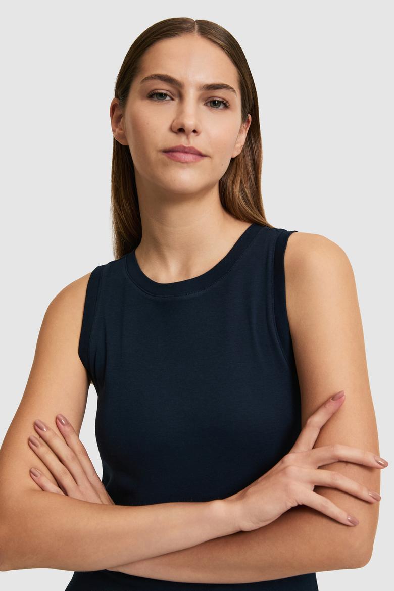Kadın Lacivert Basic Tişört - 50323534088