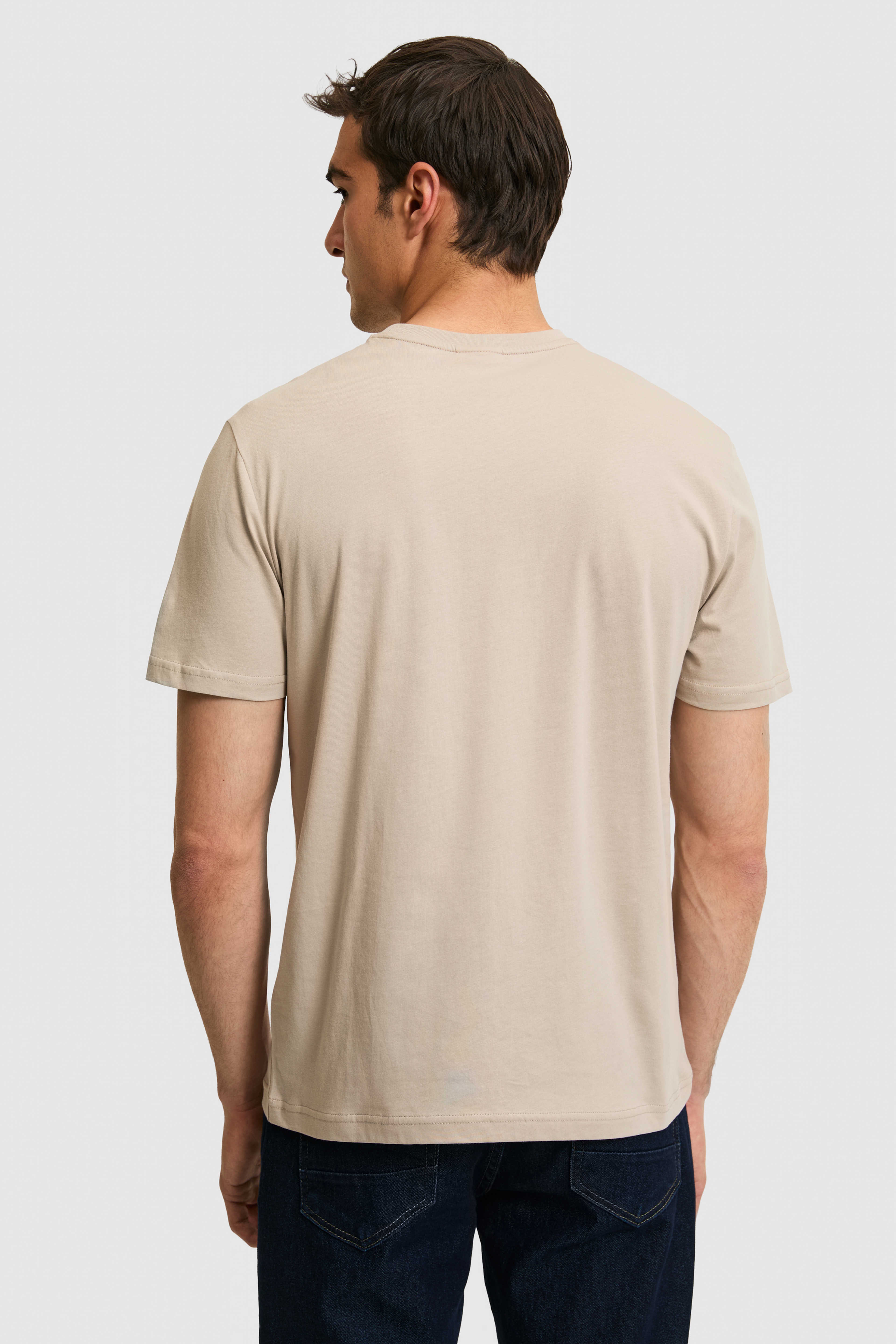 Erkek Regular Fit Bisiklet Yaka Taş Basic Tişört - Image 5