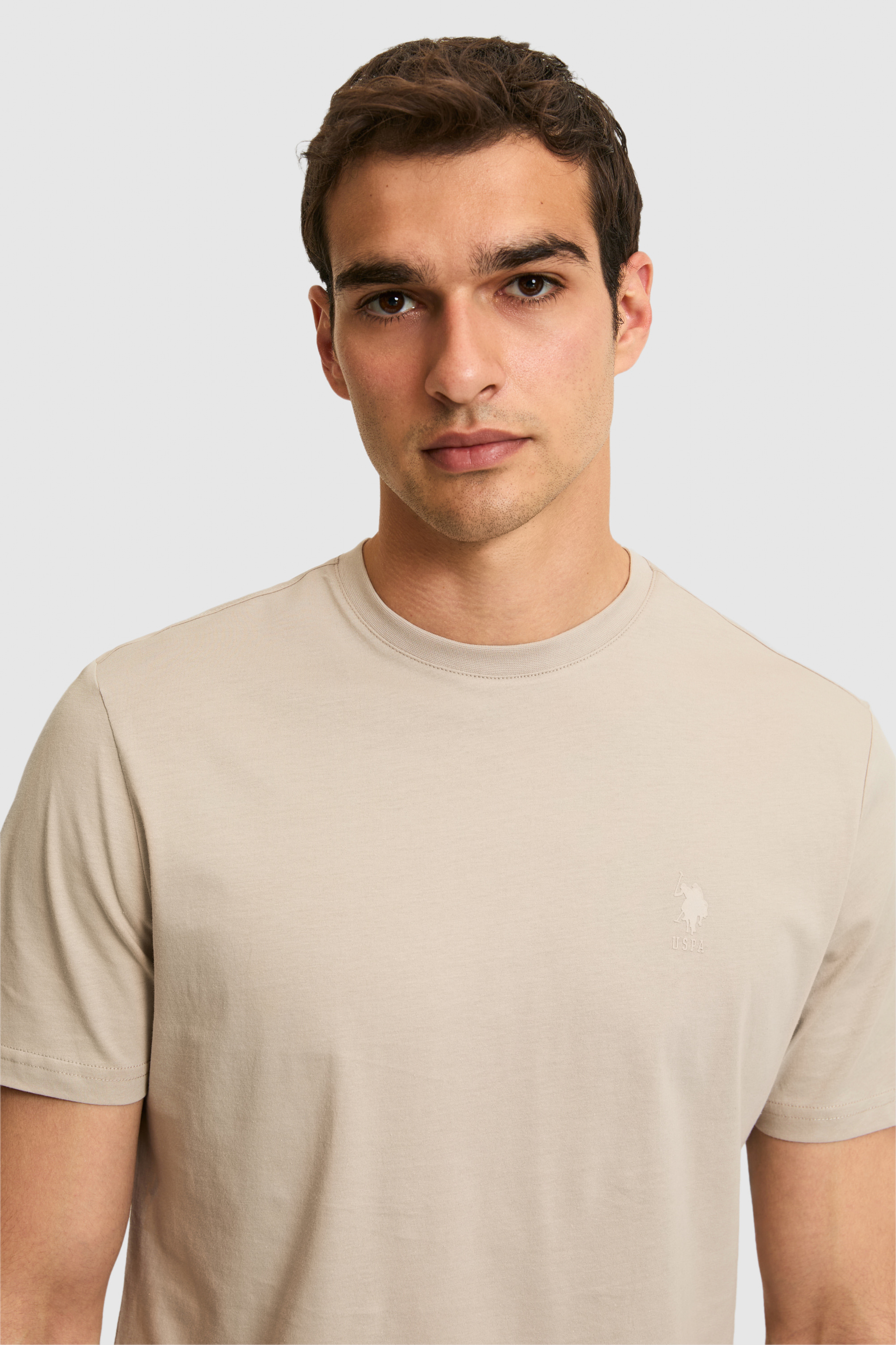 Erkek Regular Fit Bisiklet Yaka Taş Basic Tişört - Image 2