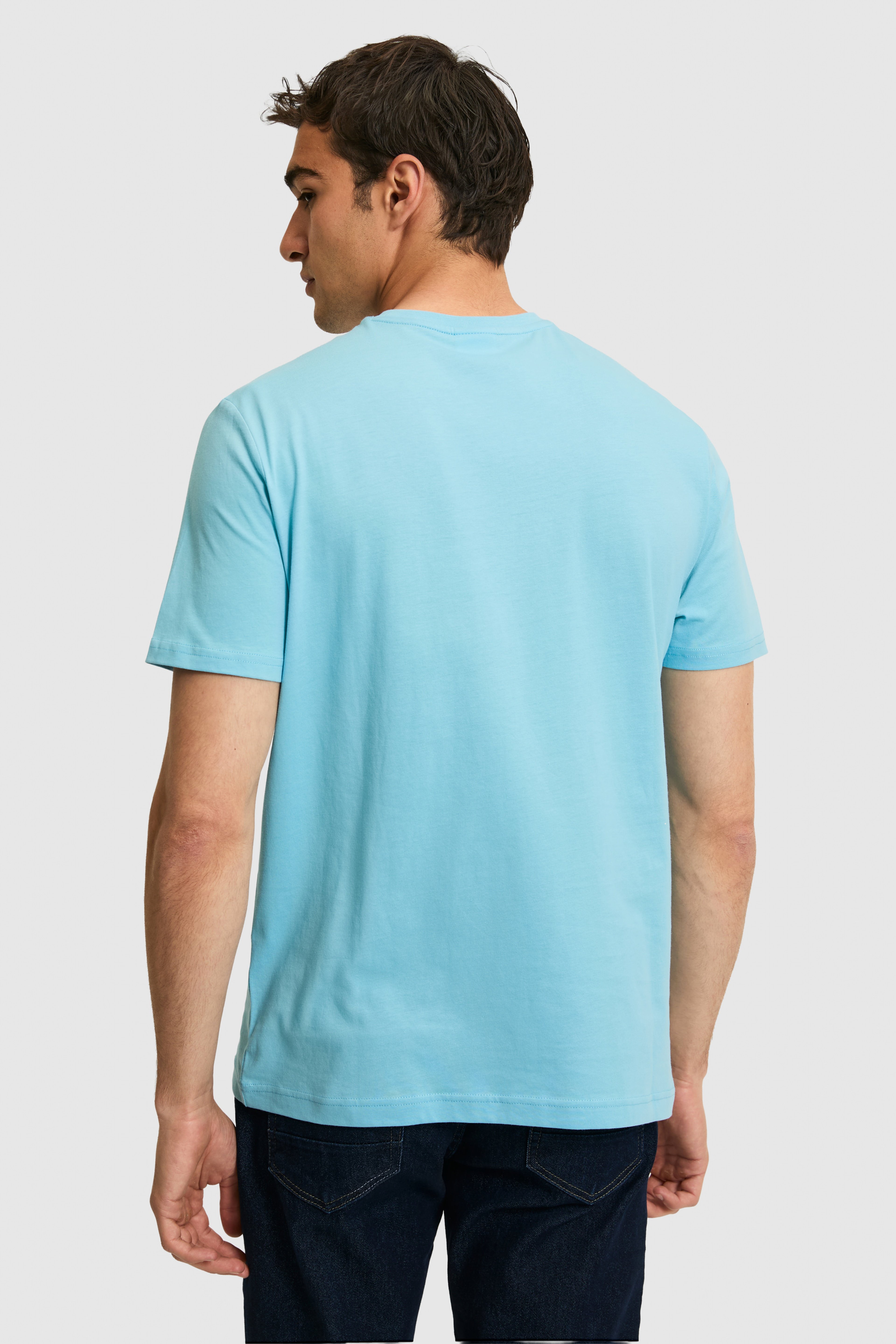 Erkek Regular Fit Bisiklet Yaka Aqua Basic Tişört