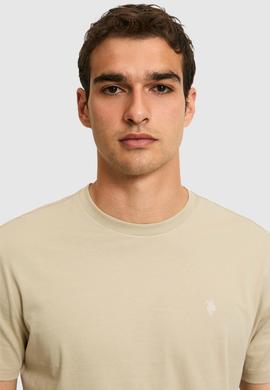 Erkek Açık Haki Basic Tişört - 50326953126