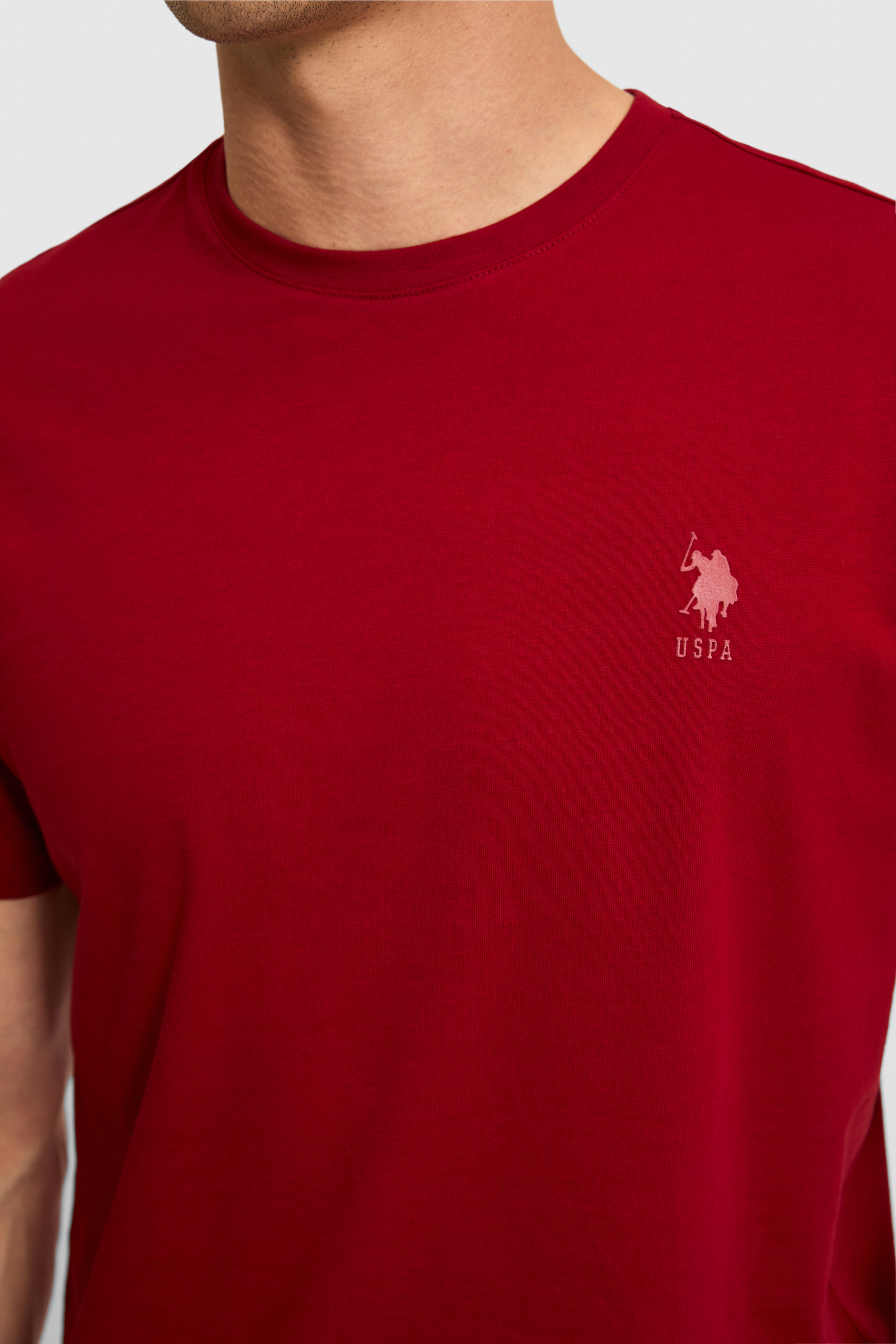 Erkek Regular Fit Bisiklet Yaka Bordo Basic Tişört