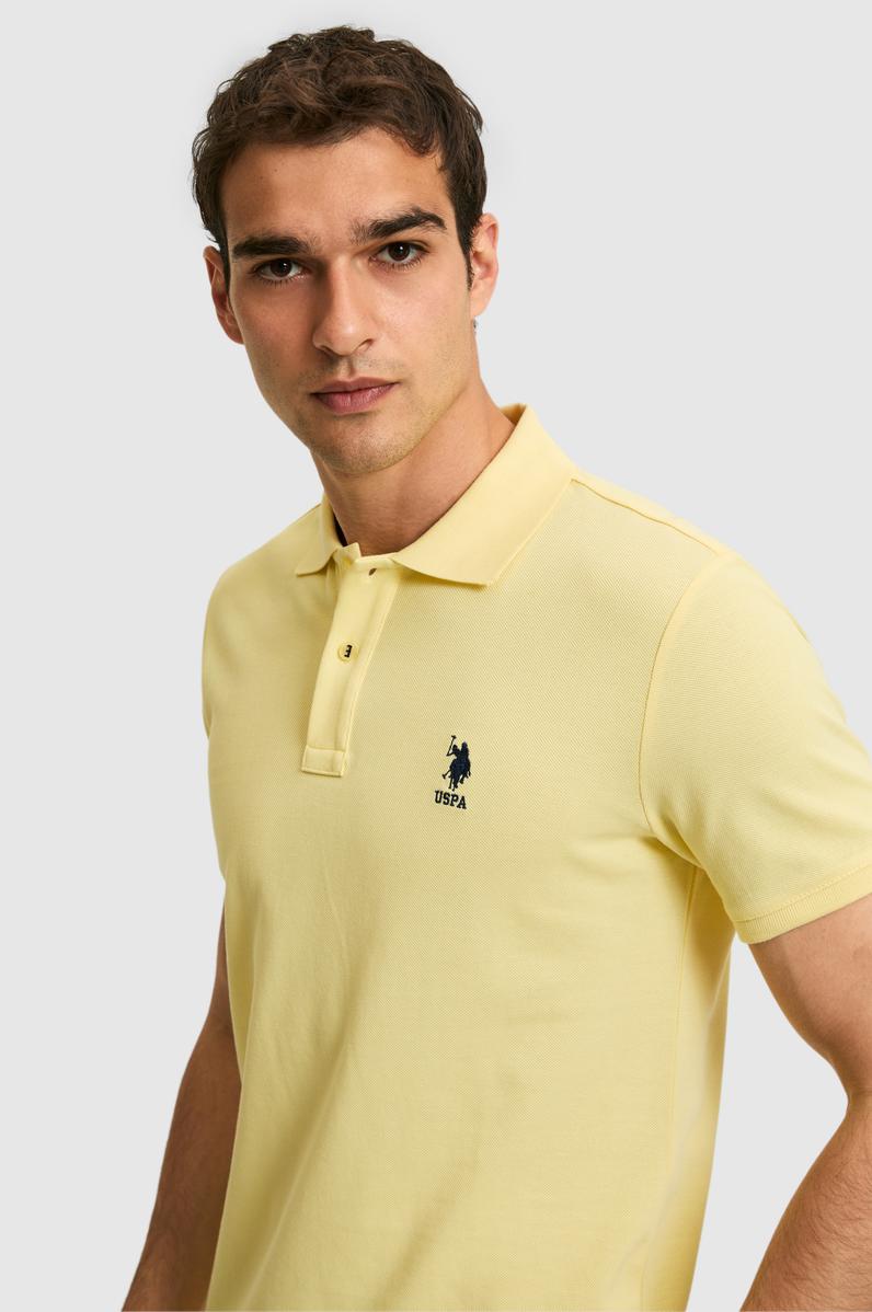 Erkek Açık Sarı Basic Tişört