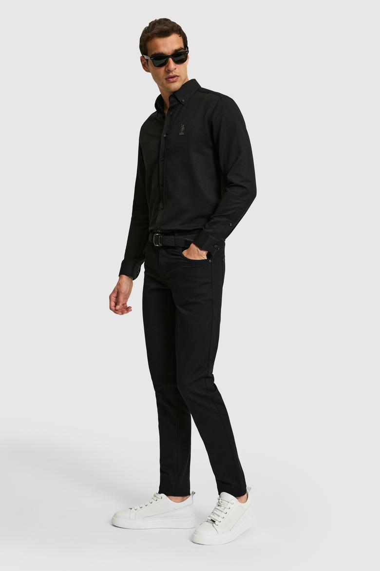 Erkek Siyah Kanvas / Chino Pantolon - 50322356311