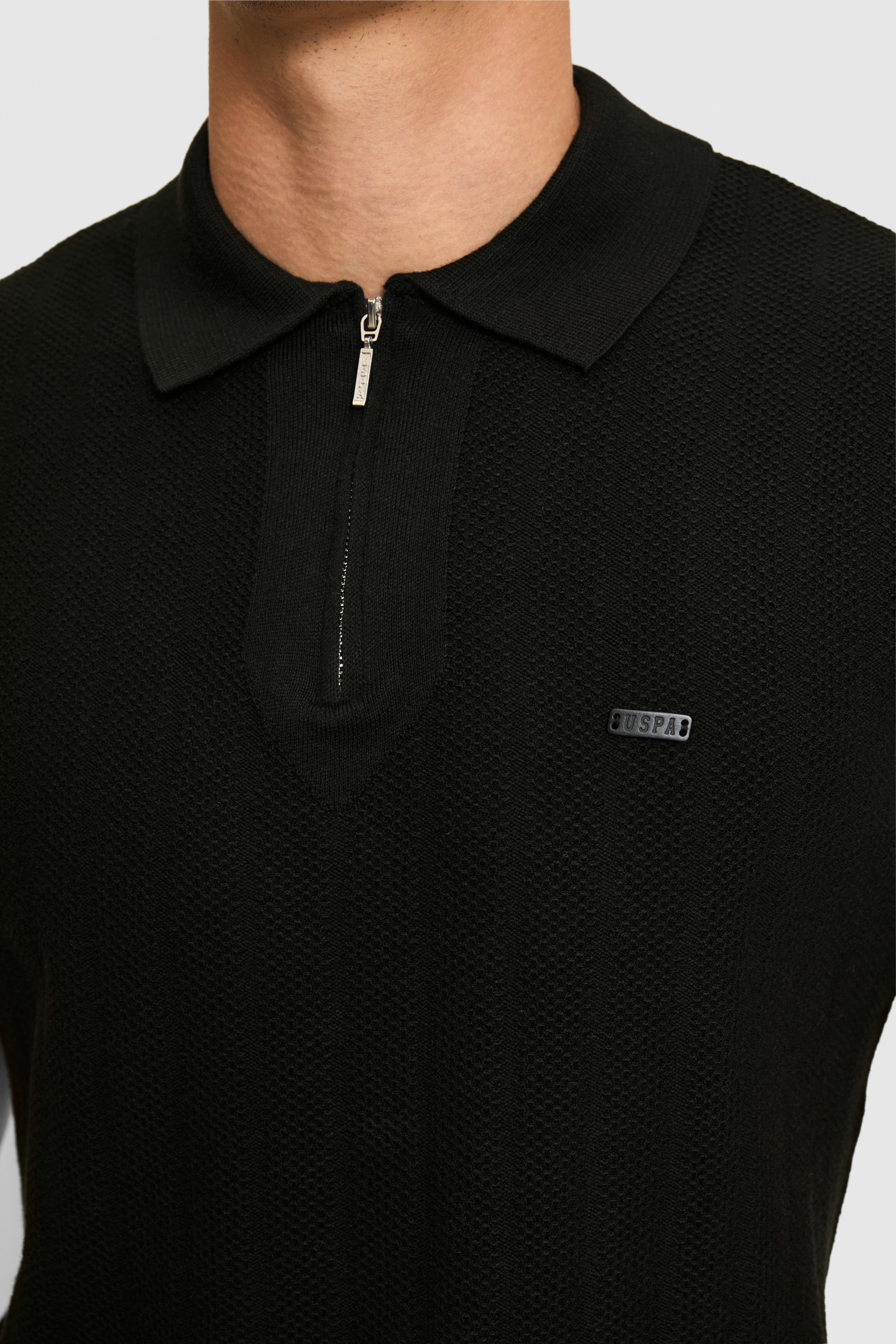 Erkek Regular Fit Polo Yaka Siyah Tişört - Image 6