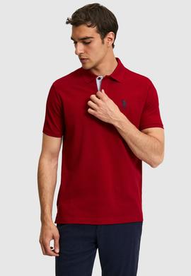 Erkek Bordo Basic Tişört - 50322314212