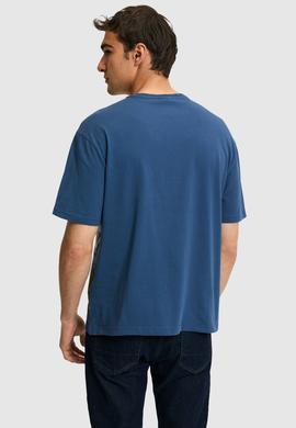 Erkek Comfort Fit Bisiklet Yaka Açık Lacivert Tişört - 50322542007