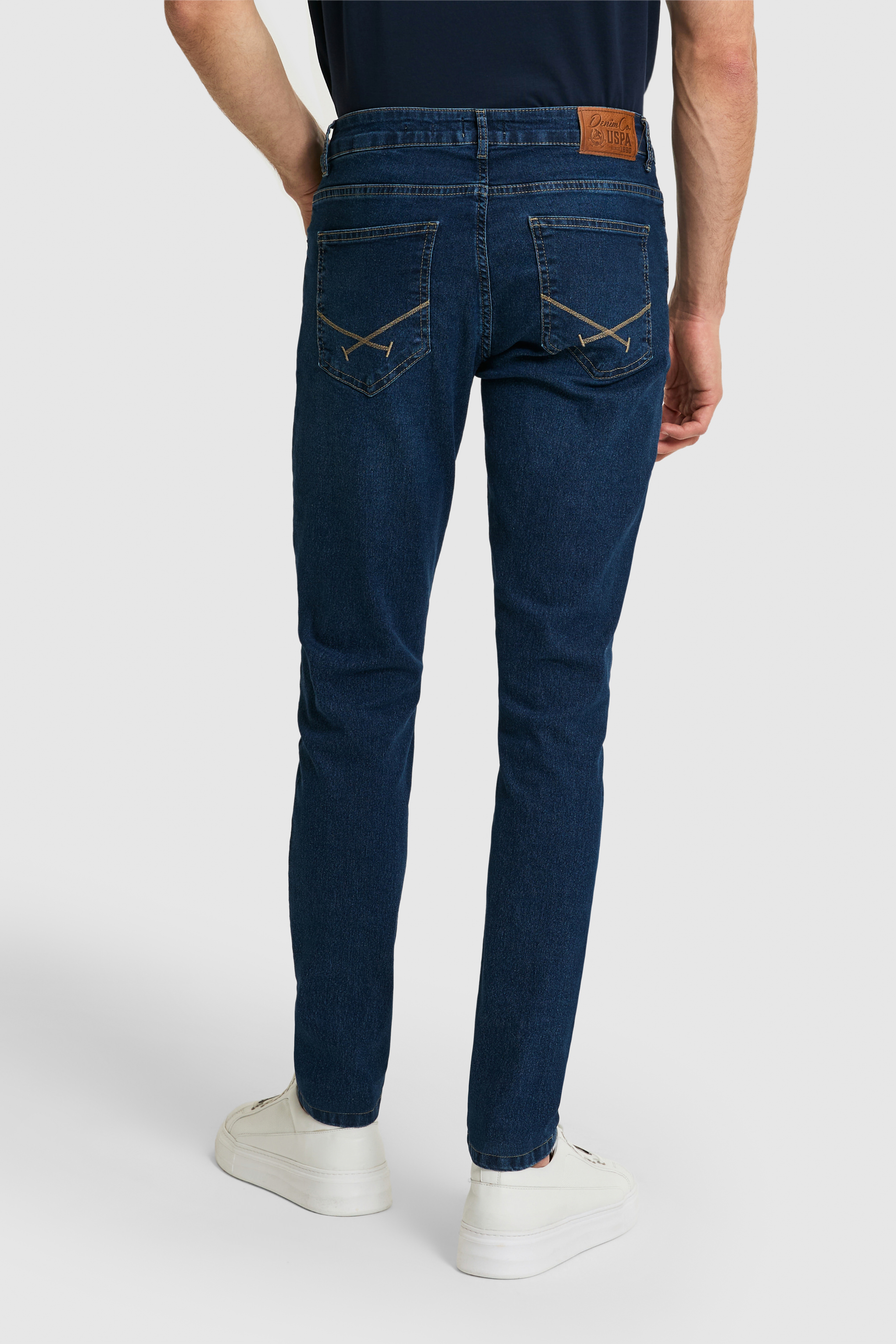 Erkek Slim Fit Mavi Jean Pantolon