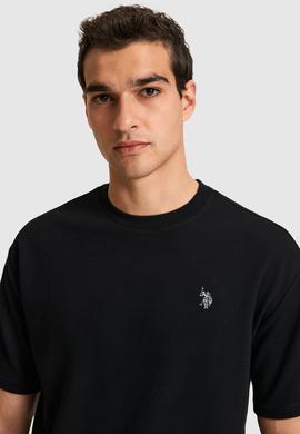 Erkek Comfort Fit Bisiklet Yaka Siyah Tişört - 50326967023