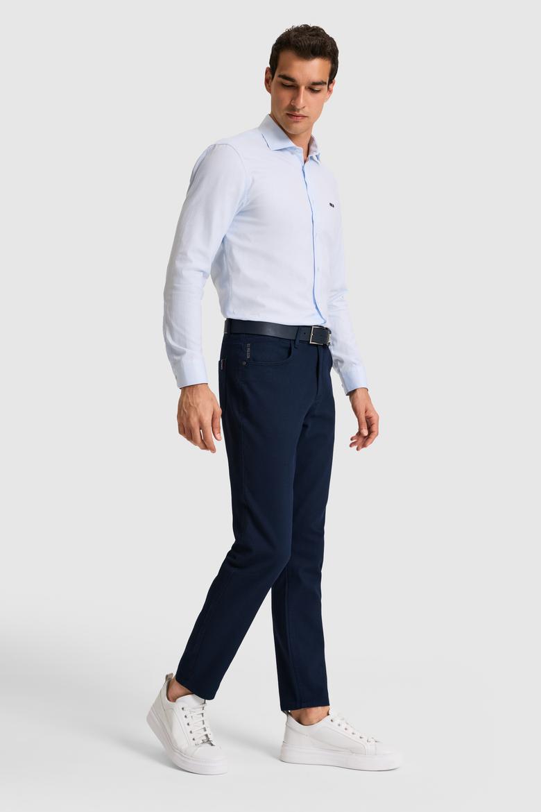 Erkek Lacivert Kanvas Pantolon - 50326183402
