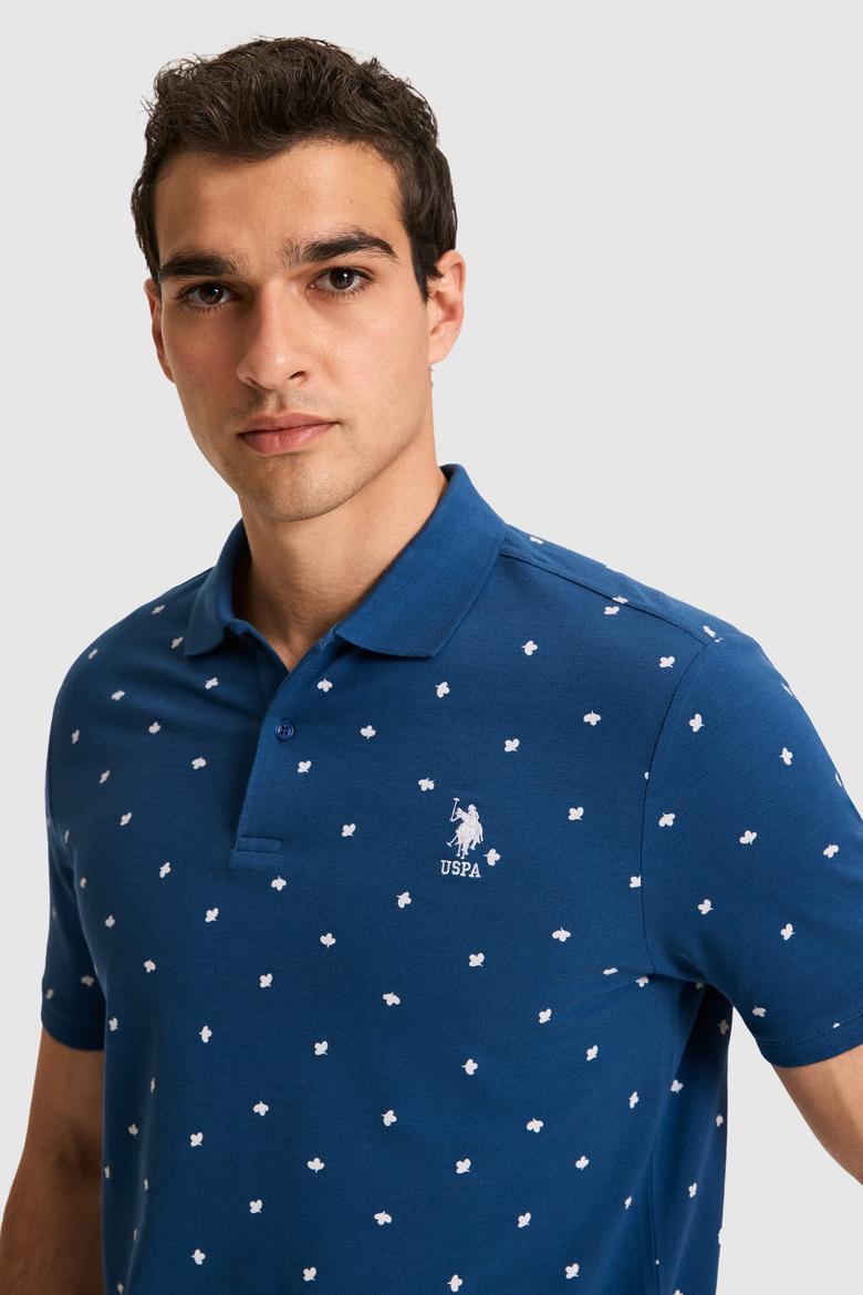Erkek Regular Fit Polo Yaka Açık Lacivert Tişört - 50327004019