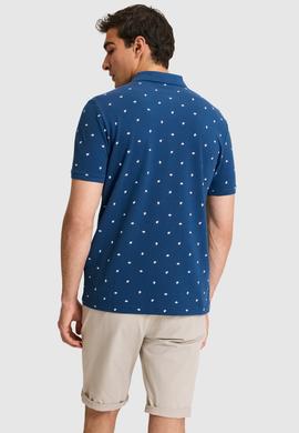 Erkek Regular Fit Polo Yaka Açık Lacivert Tişört - 50327004019