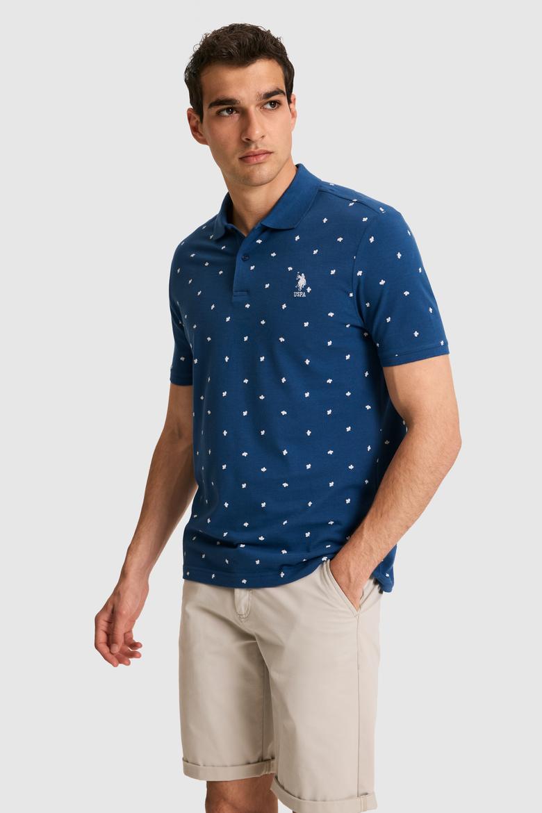 Erkek Regular Fit Polo Yaka Açık Lacivert Tişört - 50327004019