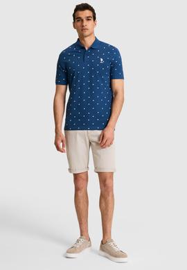 Erkek Regular Fit Polo Yaka Açık Lacivert Tişört - 50327004019