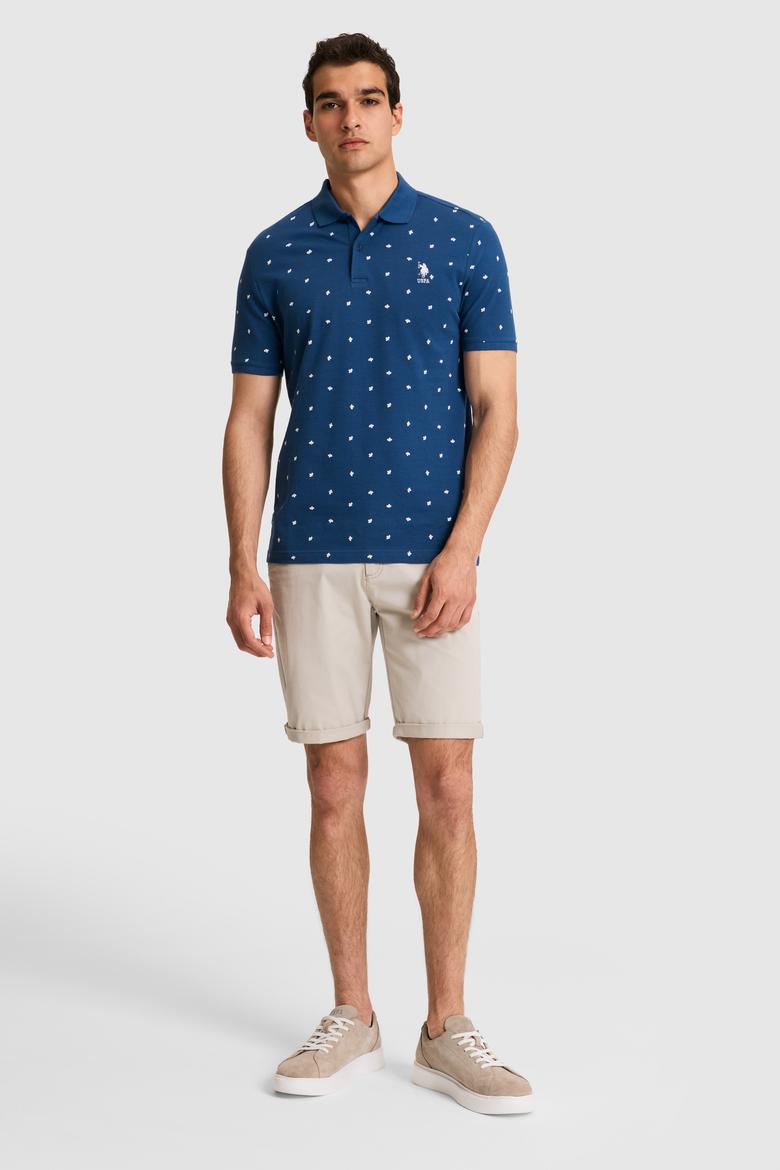 Erkek Regular Fit Polo Yaka Açık Lacivert Tişört - 50327004019