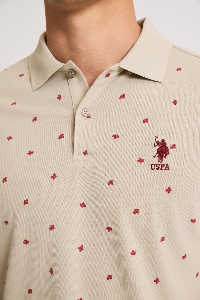 Erkek Regular Fit Polo Yaka Açık Haki Tişört - 50327004029