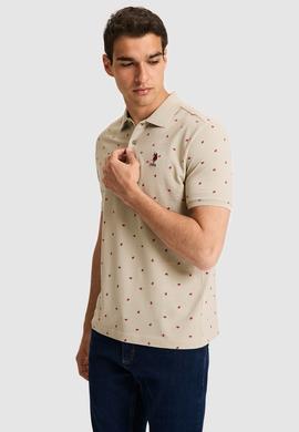 Erkek Regular Fit Polo Yaka Açık Haki Tişört - 50327004029