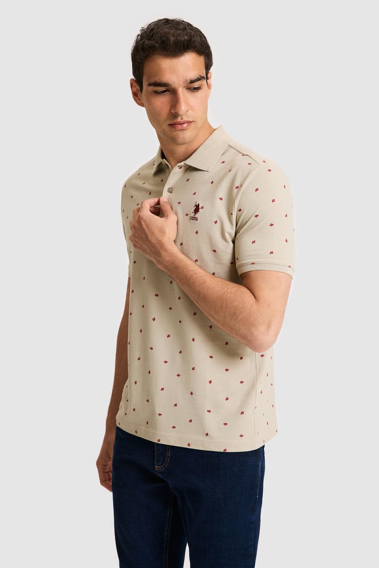 Erkek Regular Fit Polo Yaka Açık Haki Tişört - 50327004029
