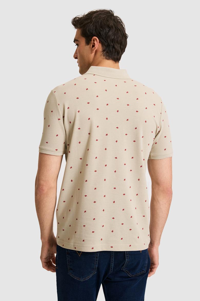 Erkek Regular Fit Polo Yaka Açık Haki Tişört - 50327004029