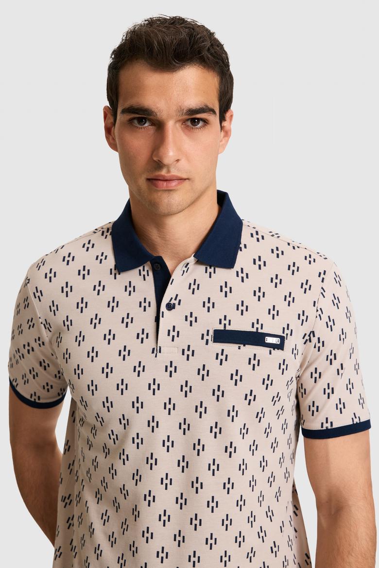 Erkek Regular Fit Polo Yaka Taş Tişört - 50326994030