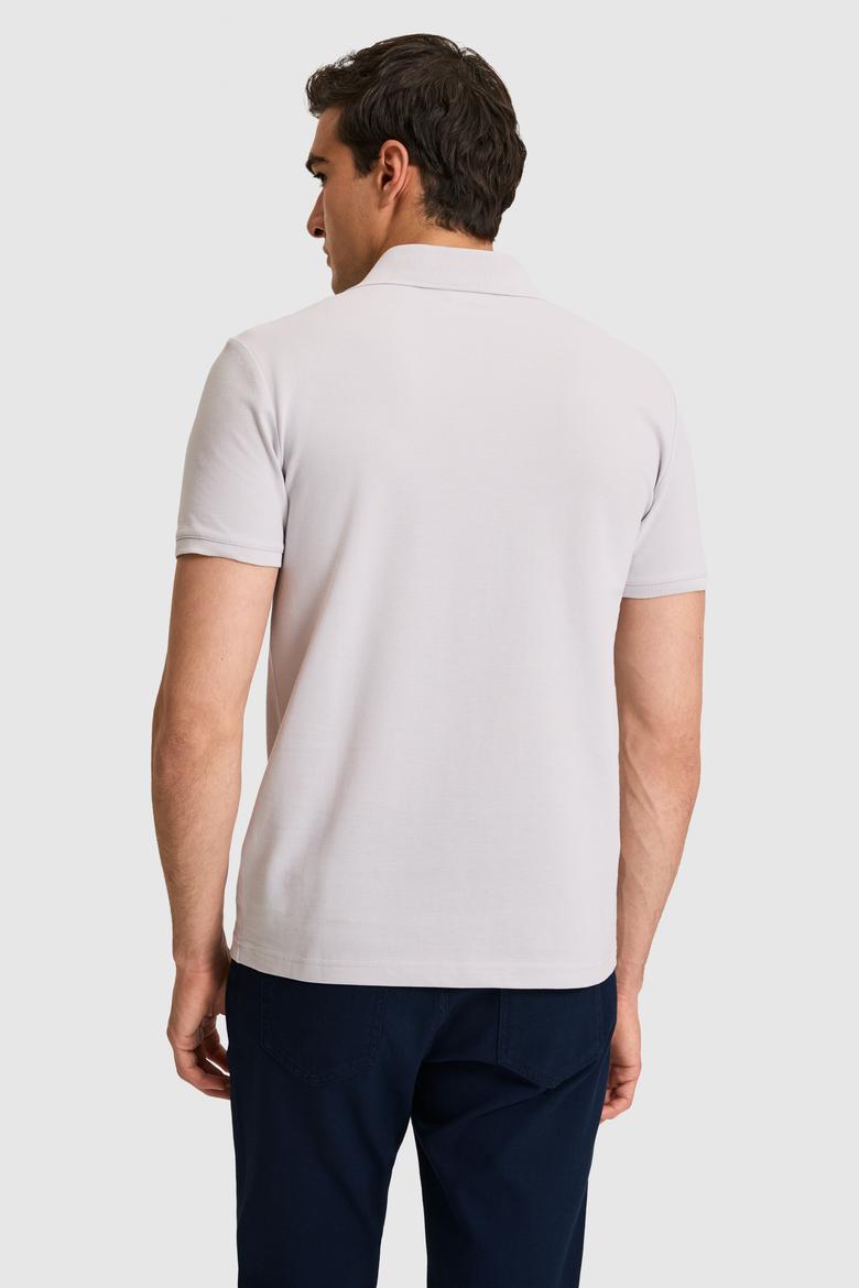 Erkek Açık Gri Basic Tişört - 50326920005