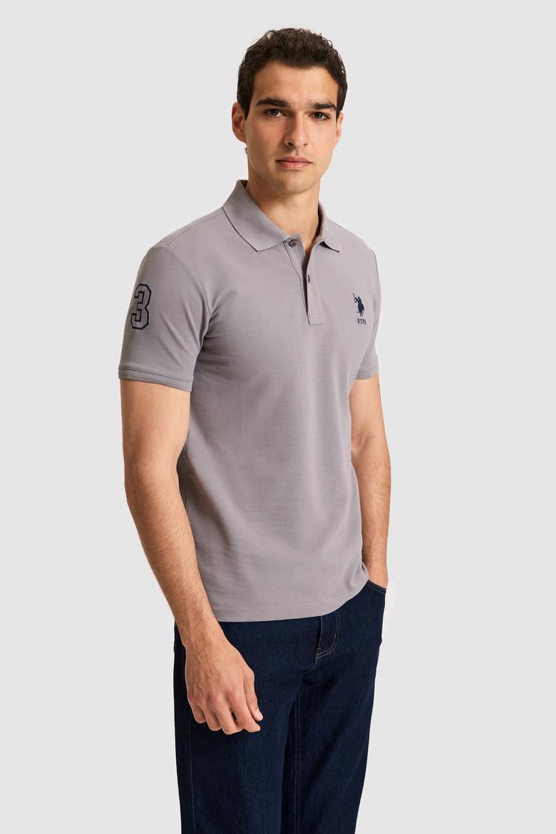 Erkek Gri Basic Tişört - 50326920065